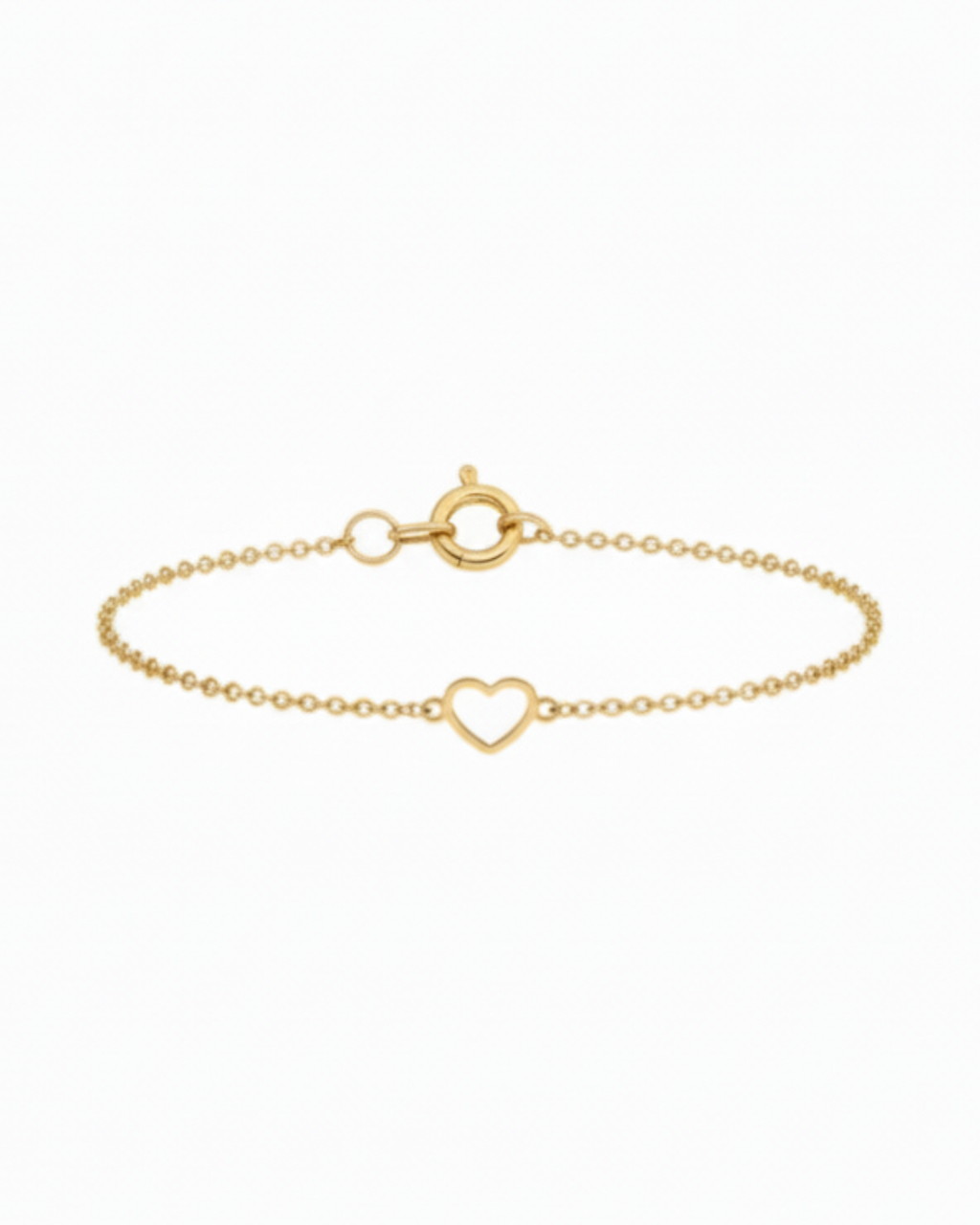 Pulseira Coração em Ouro Amarelo 18K
