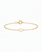 Pulseira Coração em Ouro Amarelo 18K