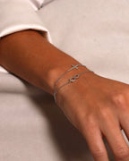 Pulseira Infinito Diamantes em Ouro Branco 18K