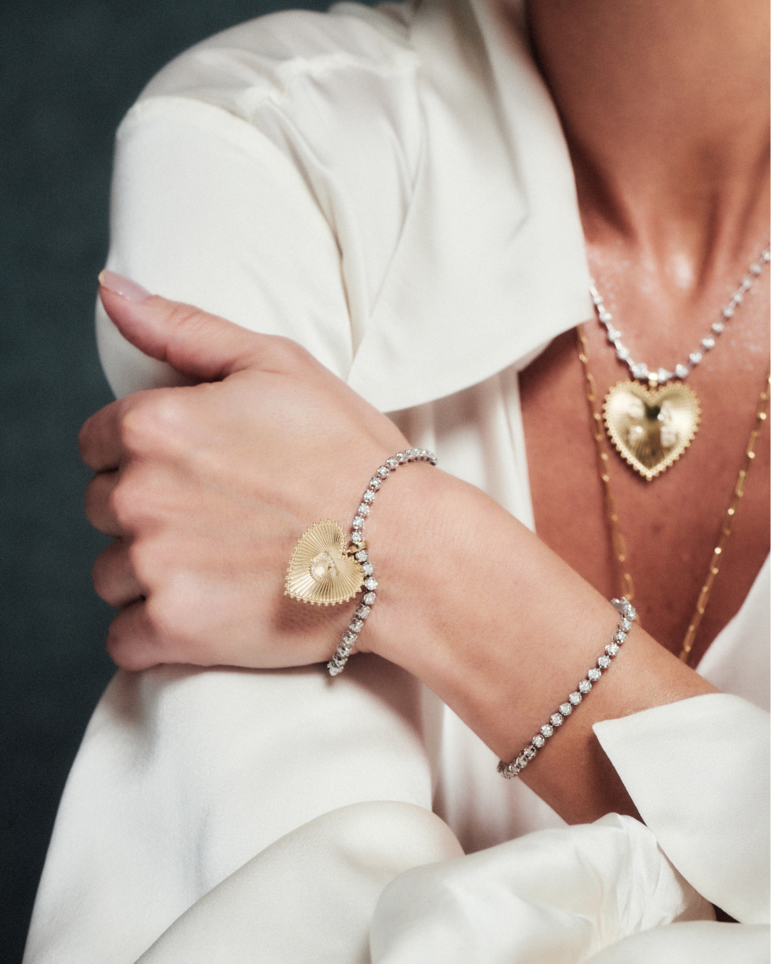 Pingente Coração P em Ouro 18K- Collab Carol Toledo