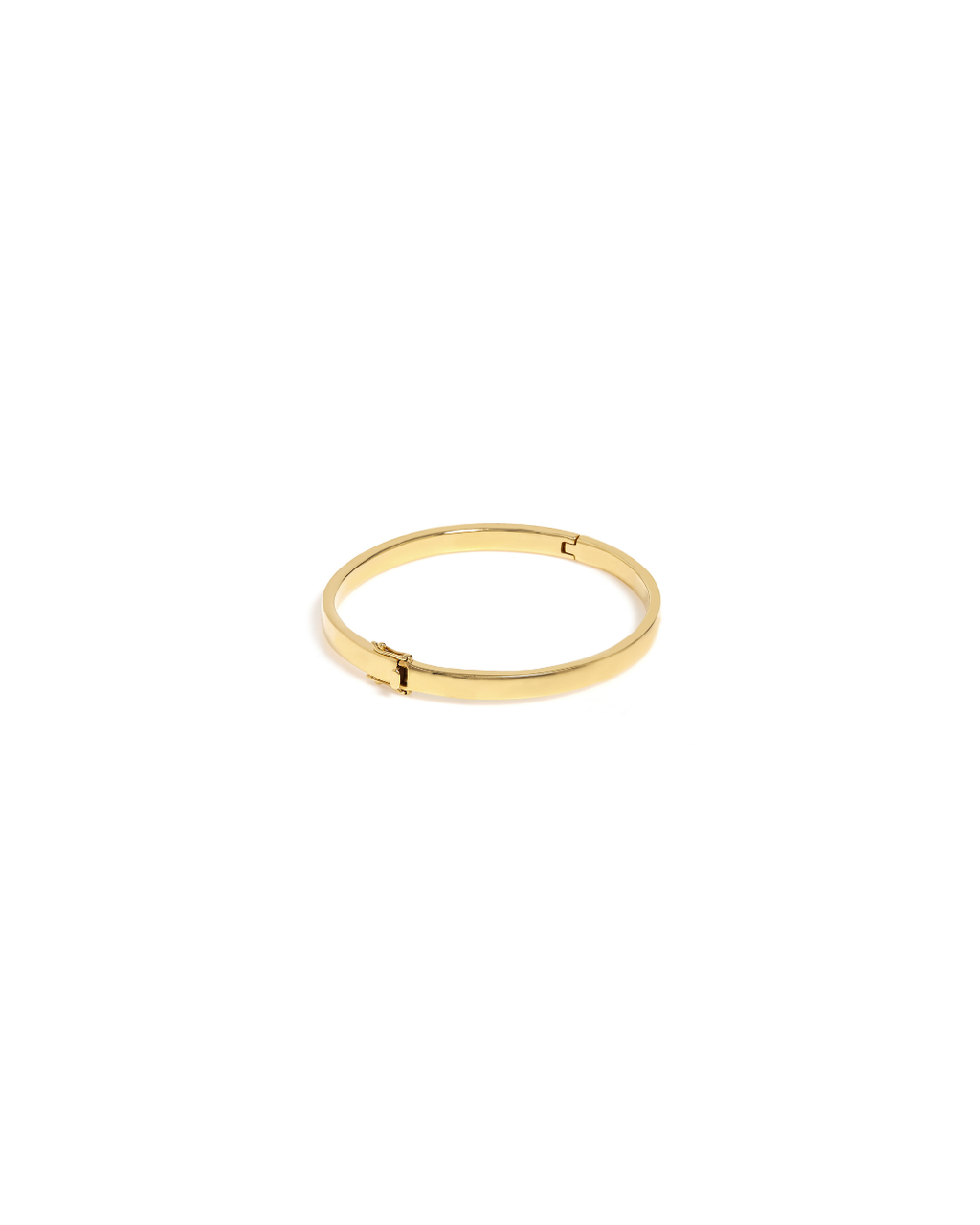 Bracelete Liso Fio Quadrado 4mm em Ouro Amarelo 18K