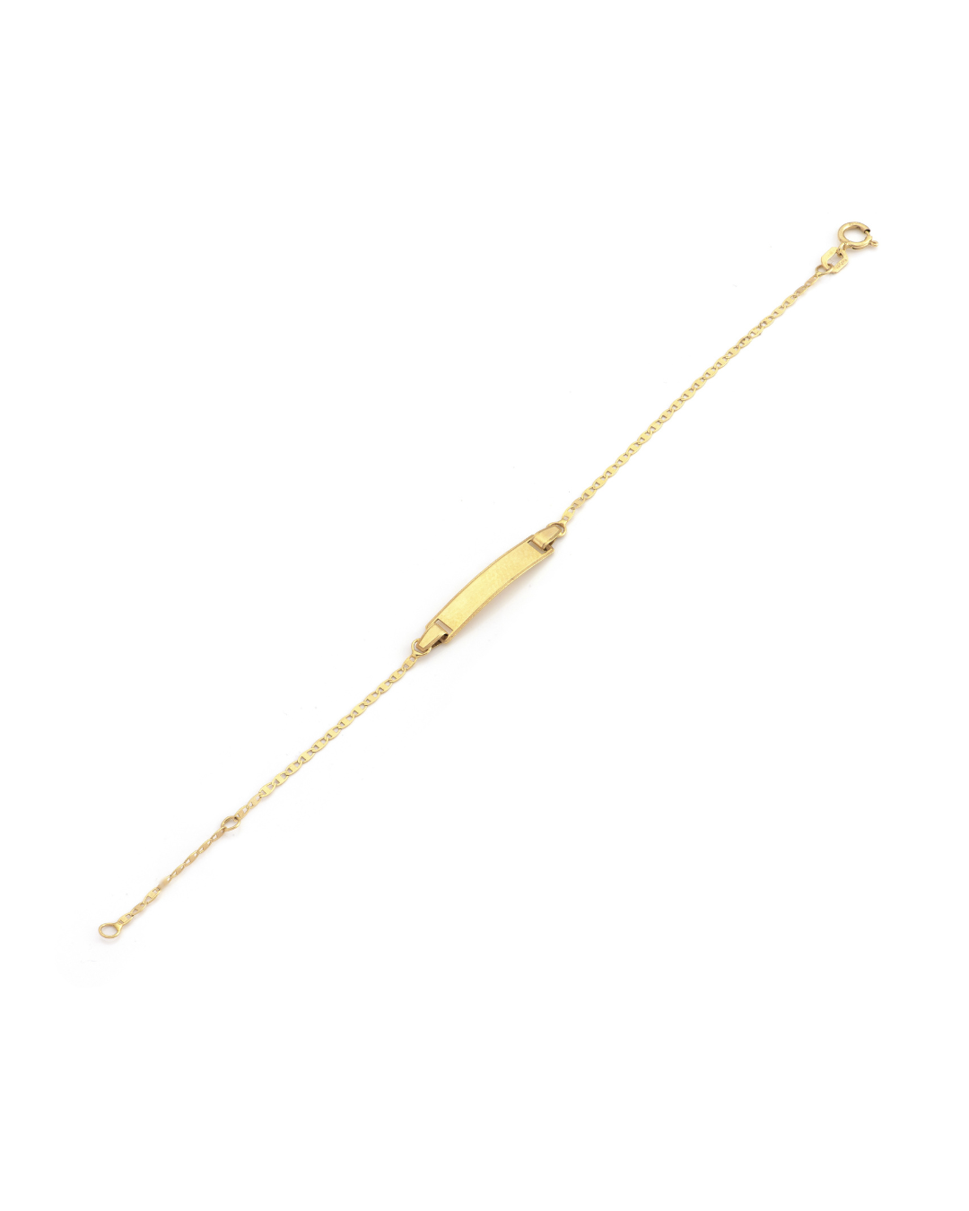 Pulseira Infantil Chapa em Ouro Amarelo 18K