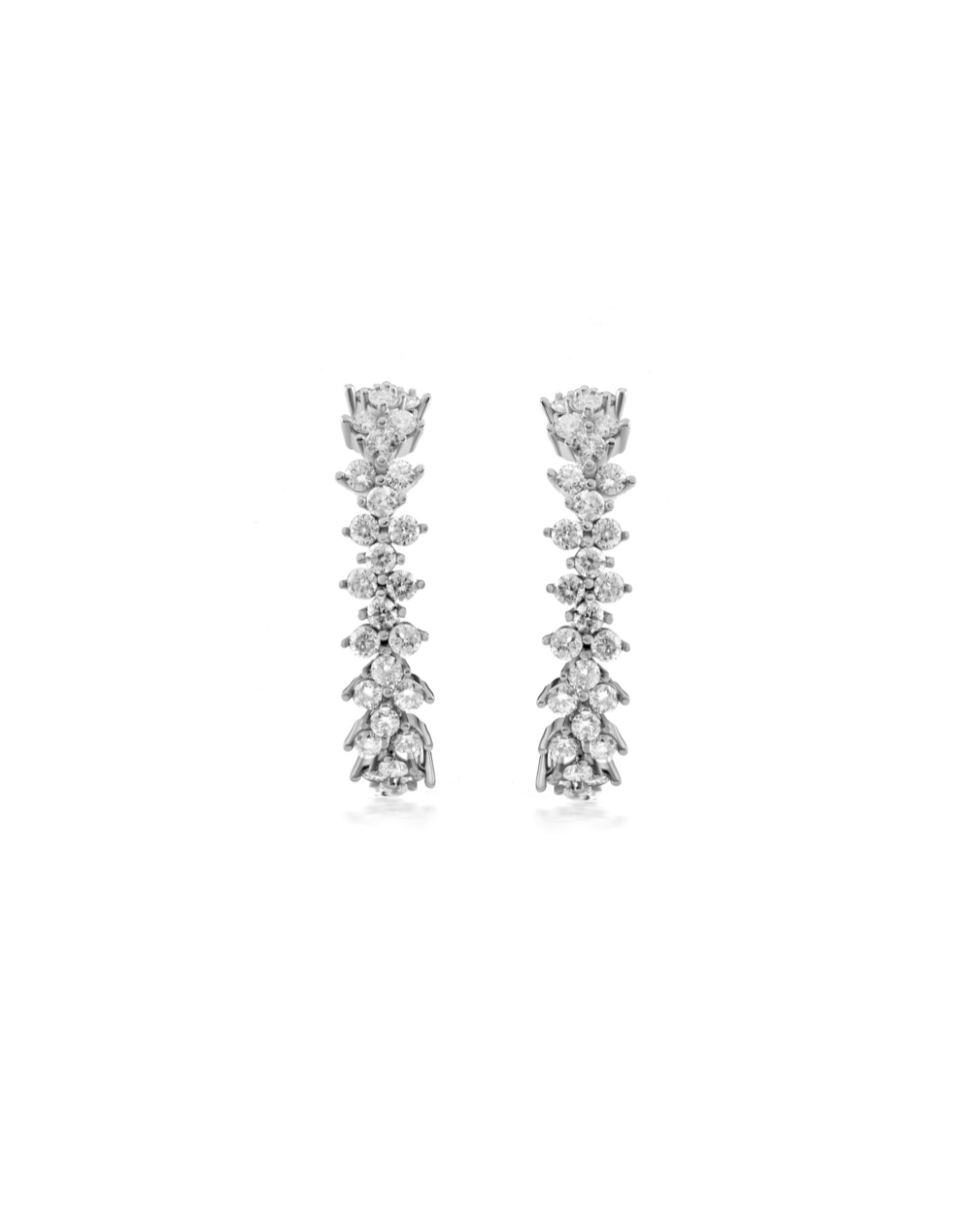 Diamond Earhook Earrings in 18k White Gold