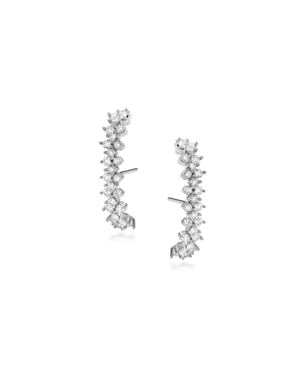Diamond Earhook Earrings in 18k White Gold