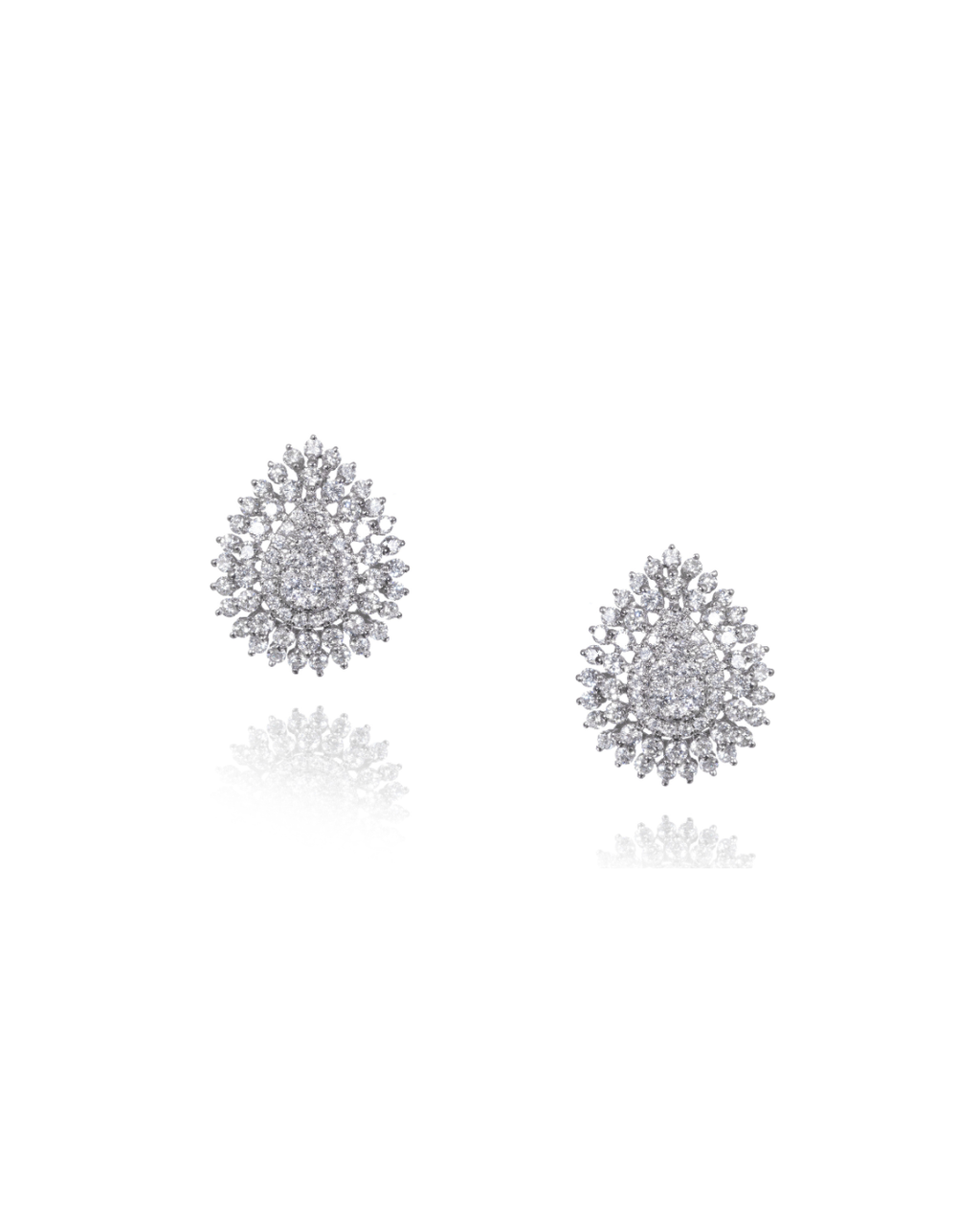 Brinco Gota LADY 154 Diamantes em Ouro Branco 18K - 2.86ct total