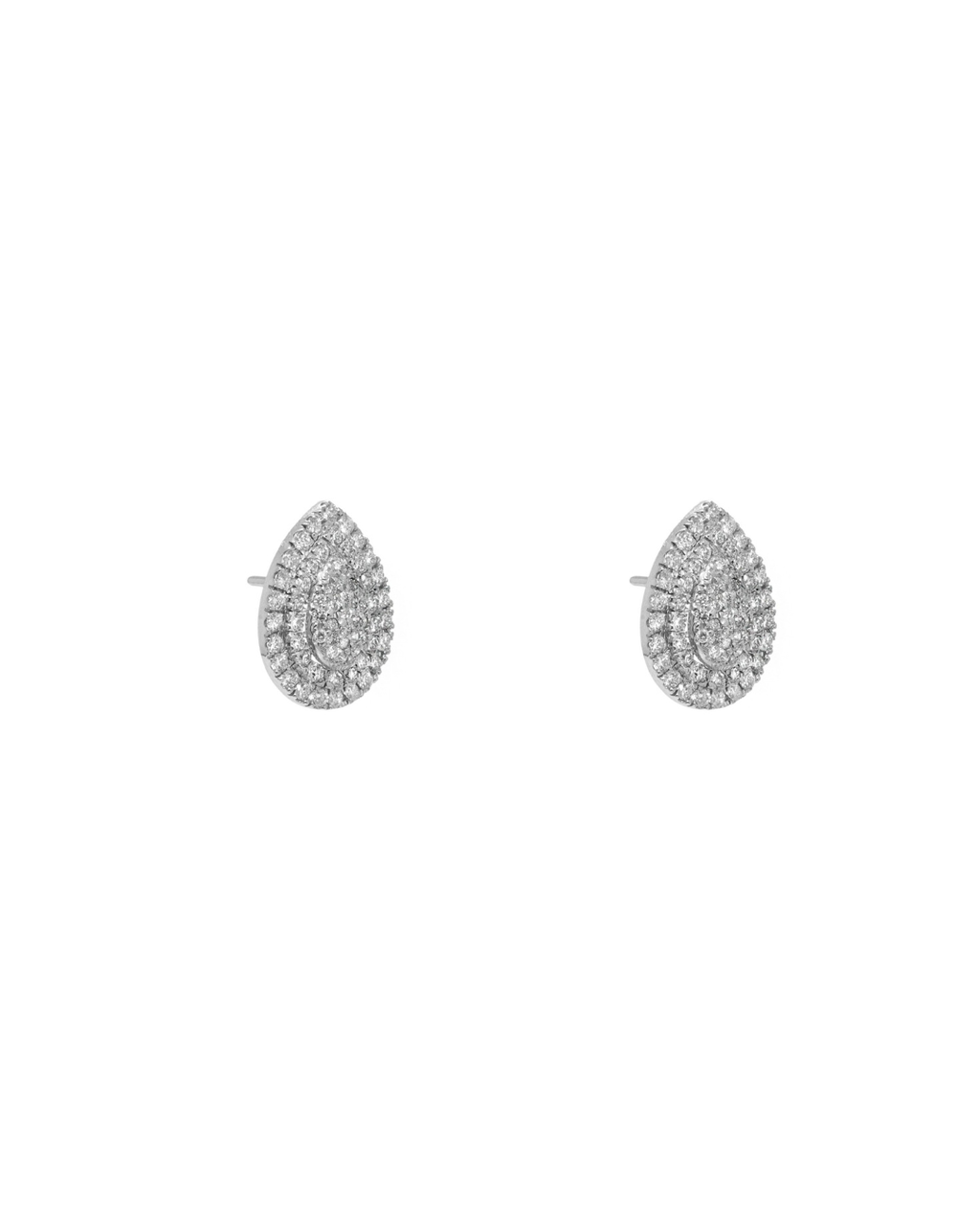 Brinco Gota LADY 154 Diamantes em Ouro Branco 18K - 2.86ct total