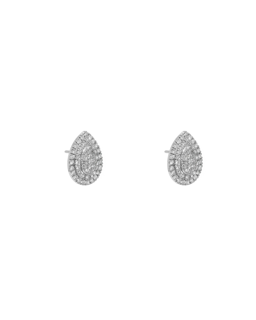 Brinco Gota LADY 154 Diamantes em Ouro Branco 18K - 2.86ct total