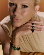 Anel CÂNCER Quartzo Verde em Ouro Amarelo 18k - Collab Mônica Salgado