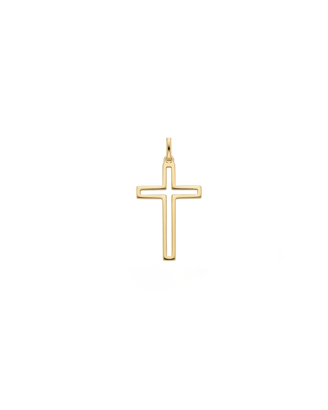 Pingente Cruz G Vazada em Ouro 18K