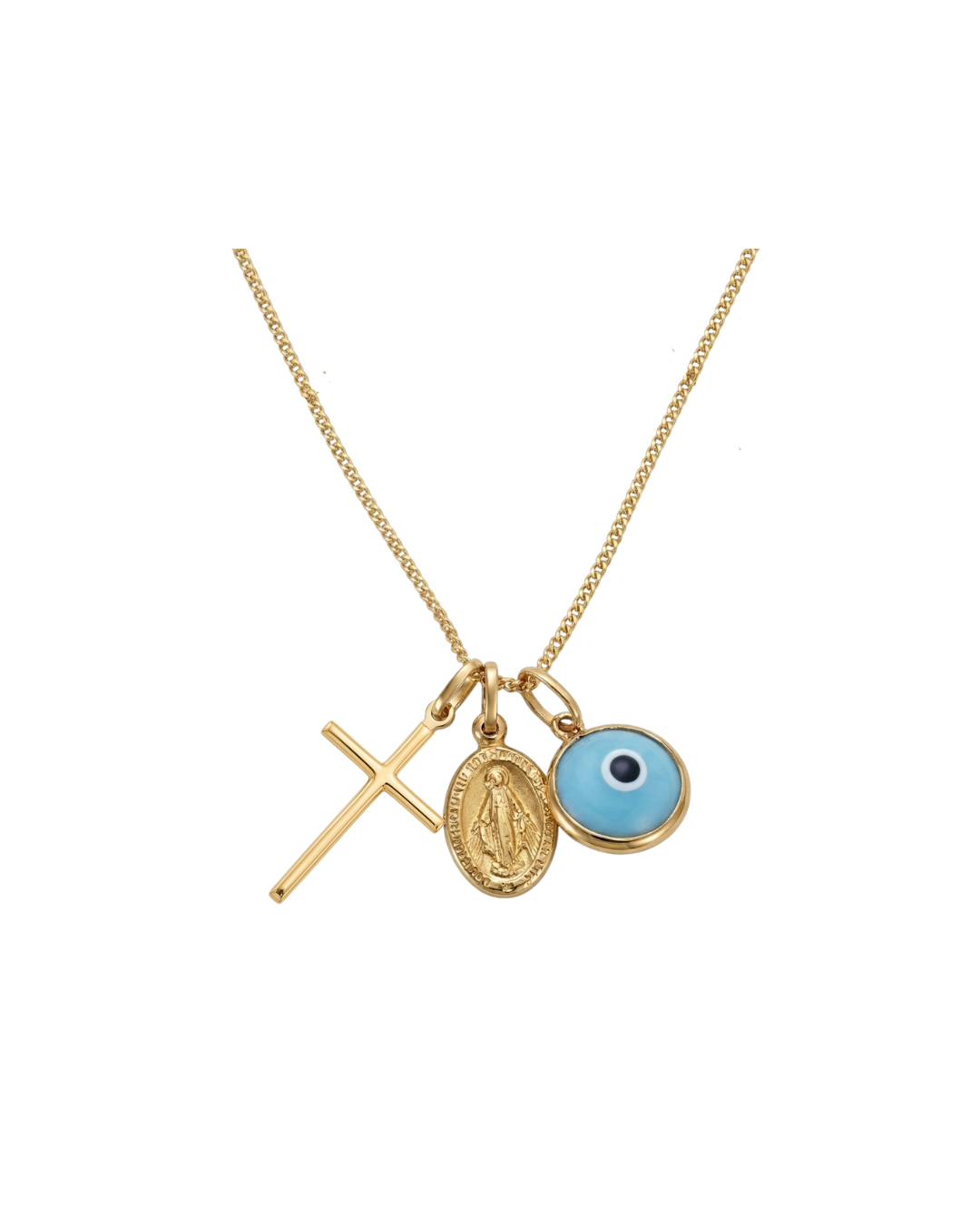 Corrente Trio de Pingentes em Ouro 18K