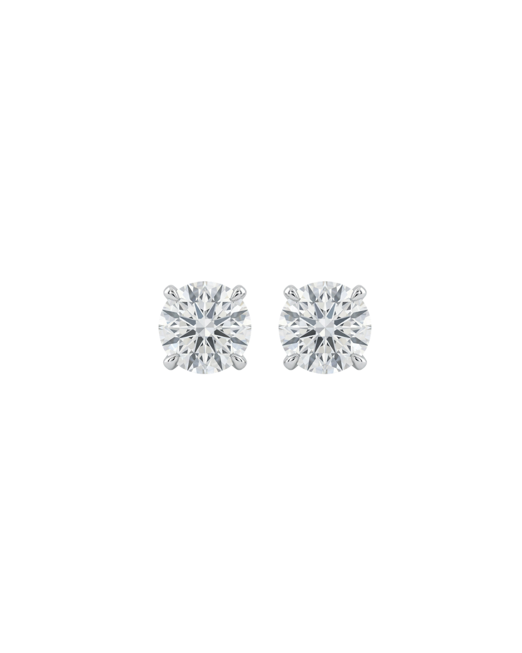 Brinco Solitário Diamante em Ouro Branco 18K