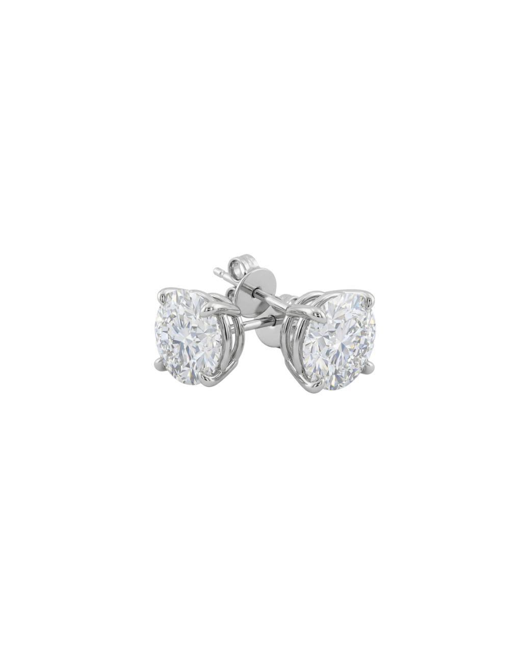 Brinco Solitário Diamante em Ouro Branco 18K