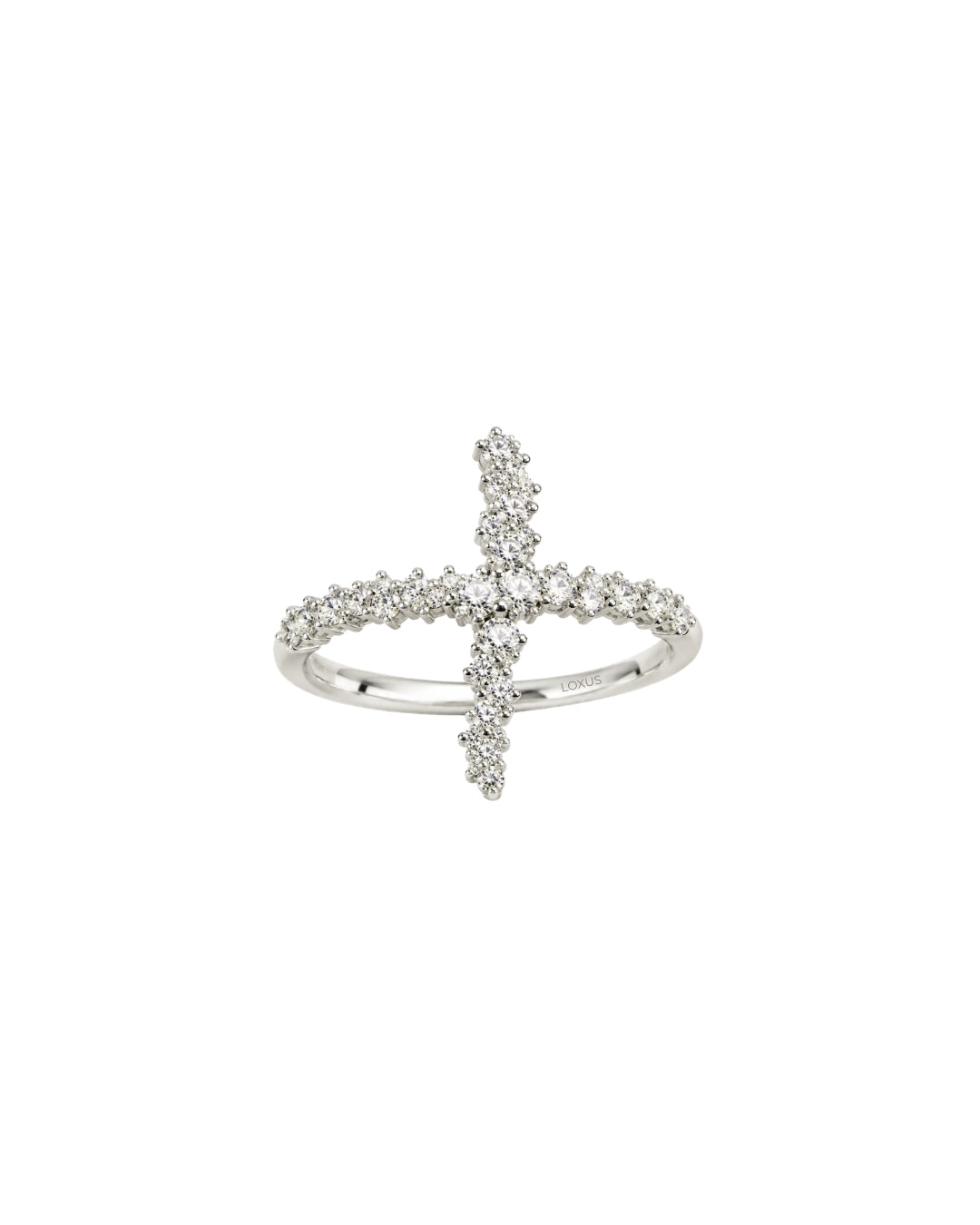 Anel X Silvia Diamantes em Ouro Branco 18K