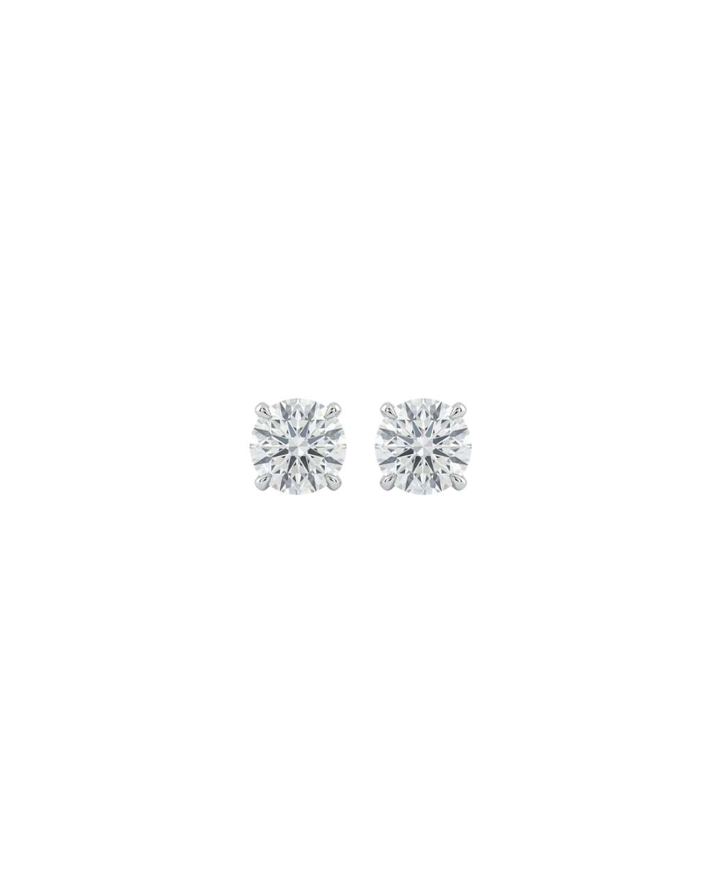 Brinco Solitário Diamante em Ouro Branco 18K