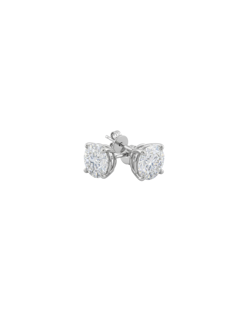 Brinco Solitário Diamante em Ouro Branco 18K