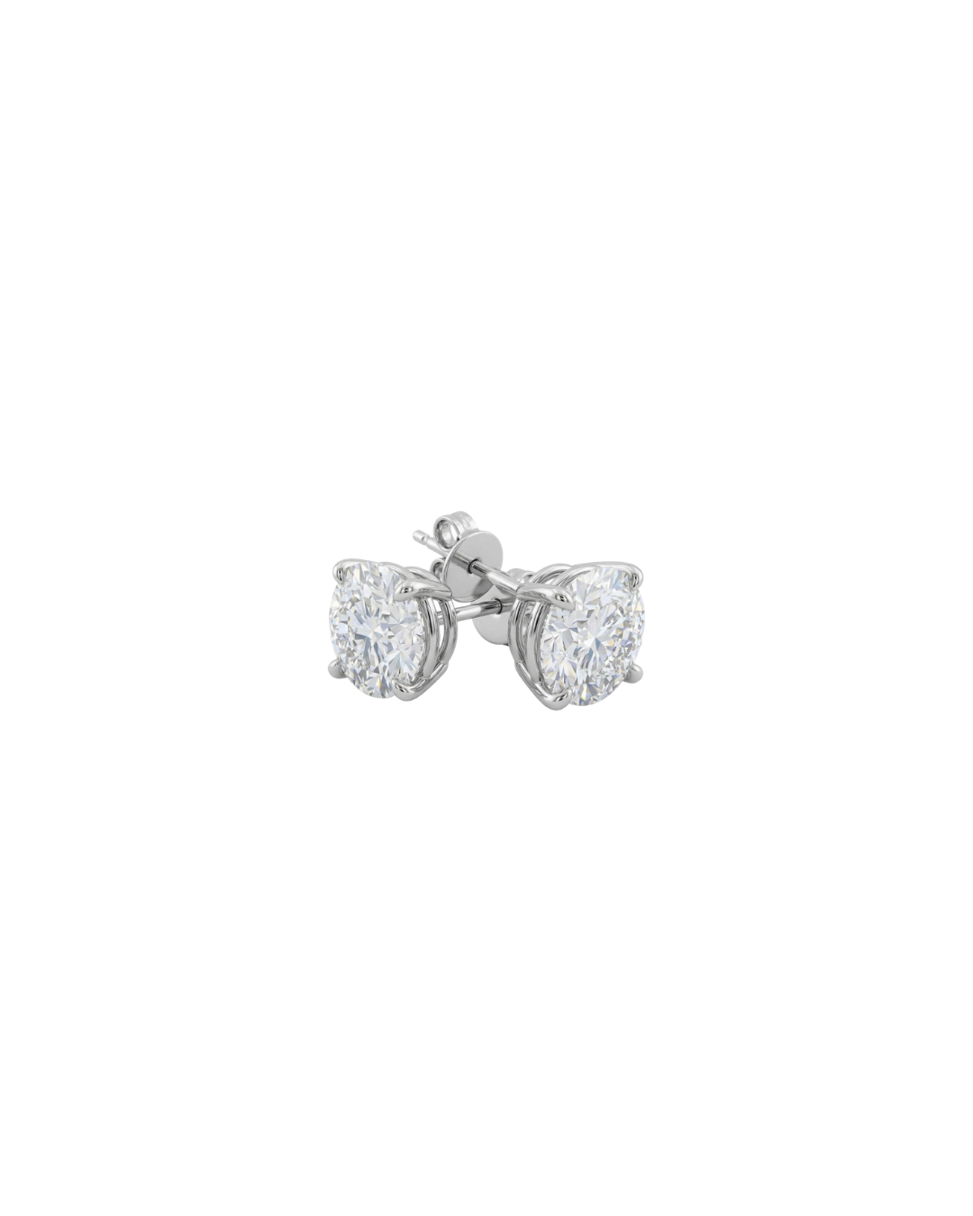 Brinco Solitário Diamante em Ouro Branco 18K
