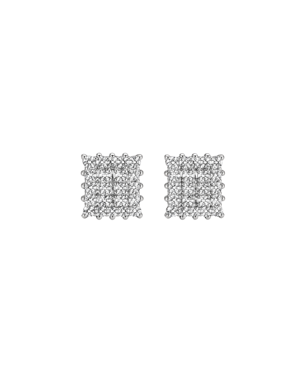 Brinco SQUARE Diamantes em Ouro Branco 18K