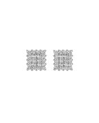 Brinco SQUARE Diamantes em Ouro Branco 18K