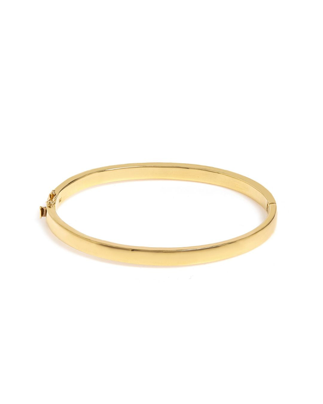 Bracelete Liso Fio Quadrado 4mm em Ouro Amarelo 18K