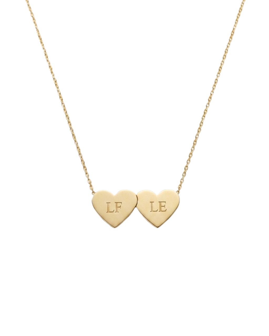 Colar Personalizável 2 Corações em Ouro 18K - Collab Lara Barreira