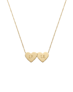 Colar Personalizável 2 Corações em Ouro 18K - Collab Lara Barreira