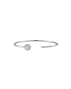 Bracelete Órbita e Diamantes em Ouro Branco 18K