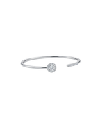 Bracelete Órbita e Diamantes em Ouro Branco 18K